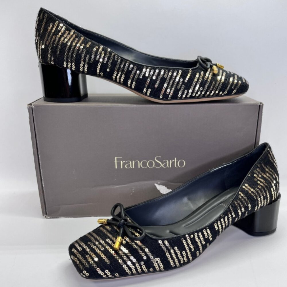 Franco Sarto Women's Pump Black Sparkle